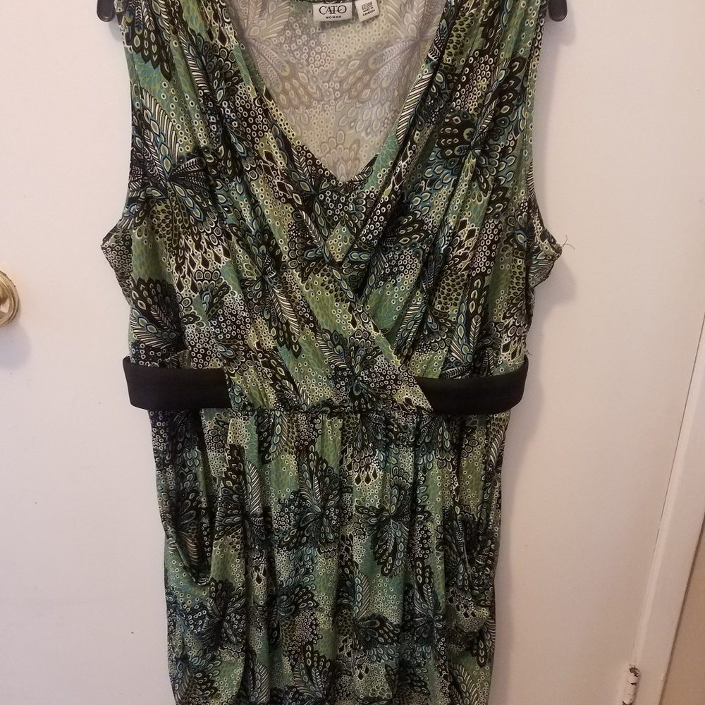 Pus size green dress